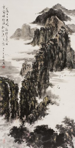 本會收藏作品：連峰峭壁