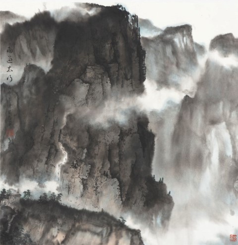 本會收藏作品：雨過太行