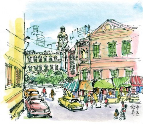 澳門藝術家推廣計劃 “輕描淡彩澳門街─曹長雄畫展”將開幕