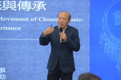 澳門城市大學創新設計學院教授、音樂學博士課程負責人戴定澄在平衡論壇上作分享